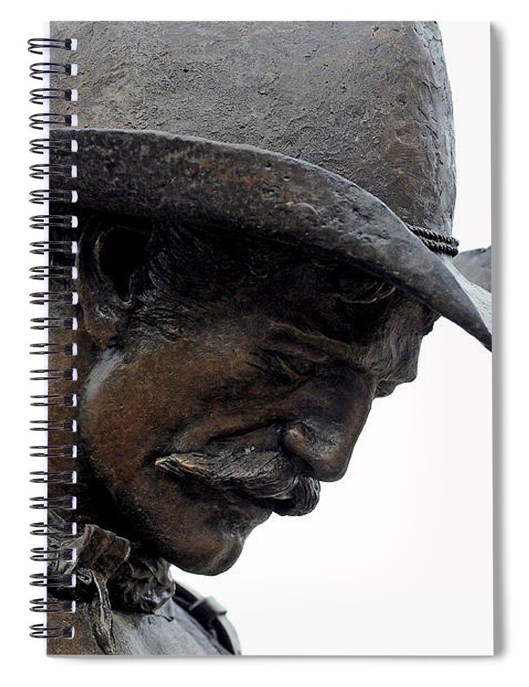 Art Spiral Notebook featuring the photograph Cowboy Bronze, Joseph Oregon #1 by Theodore Clutter