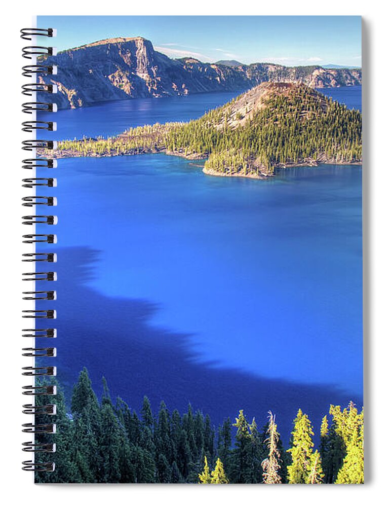 Crater Lake Spiral Notebook featuring the photograph Crater Lake, Oregon #1 by Pierre Leclerc Photography