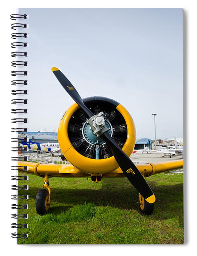 Cuatro Spiral Notebook featuring the photograph North American T-6 Texan by Pablo Lopez