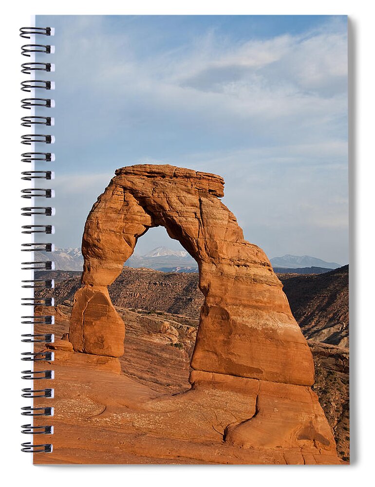 Arch Spiral Notebook featuring the photograph Delicate Arch at Sunset #1 by Jeff Goulden