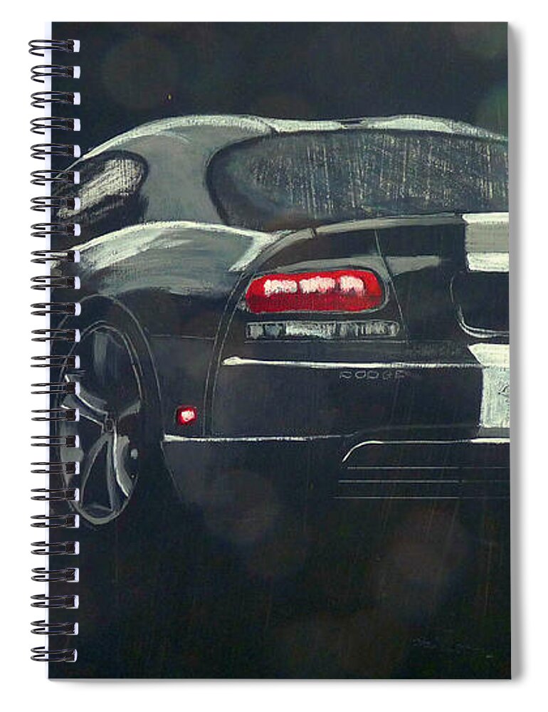 Dodge Spiral Notebook featuring the painting Dodge Viper 2 by Richard Le Page