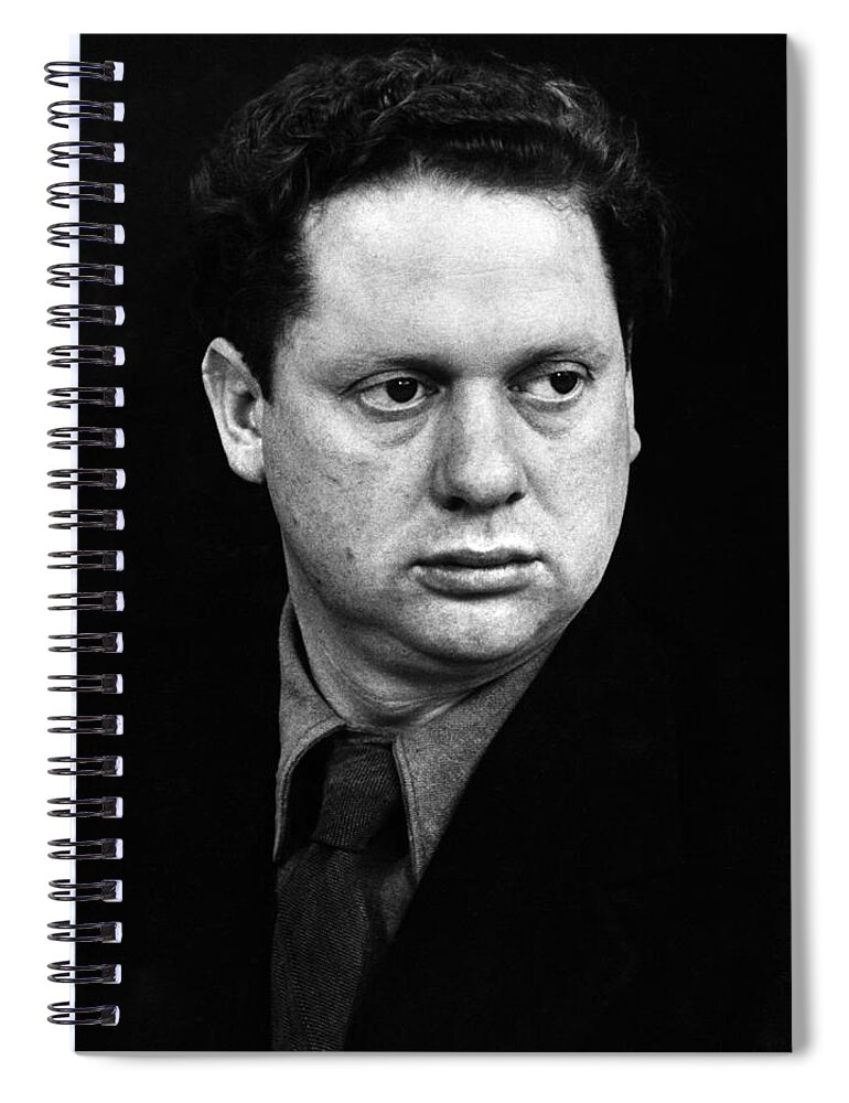 Dylan Thomas Spiral Notebook featuring the photograph Dylan Thomas #1 by Rollie McKenna