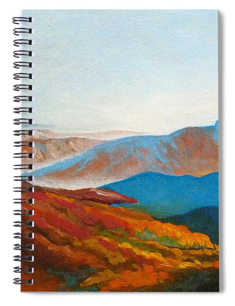 Autumn Spiral Notebook featuring the painting East Fall Blue Ridge Mountains 2 by Catherine Twomey