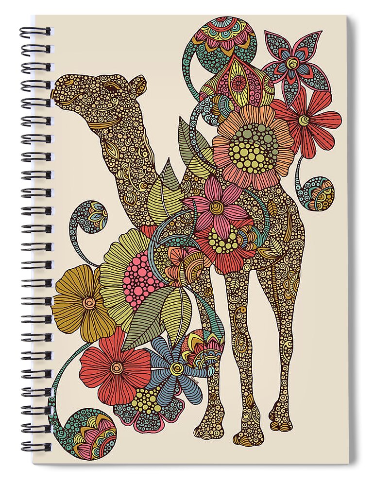 Illustration Spiral Notebook featuring the photograph Easy Camel #1 by Valentina