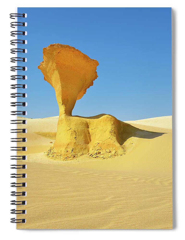 Shadow Spiral Notebook featuring the photograph Eroded Rock Formation #1 by Raimund Linke