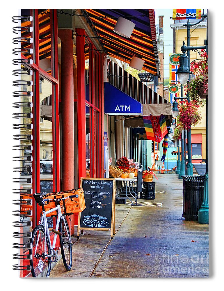 Findlay Market Spiral Notebook featuring the photograph Findlay Market in Cincinnati 0006 by Jack Schultz