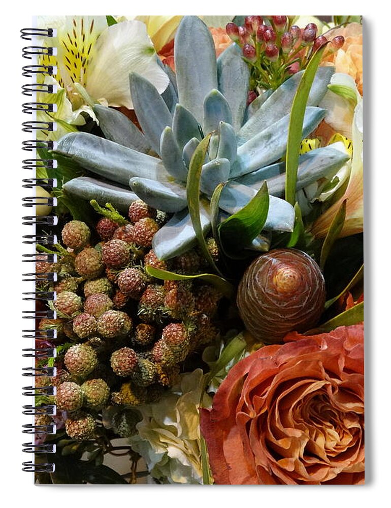Flowers Spiral Notebook featuring the photograph Floral Arrangement 1 by David T Wilkinson
