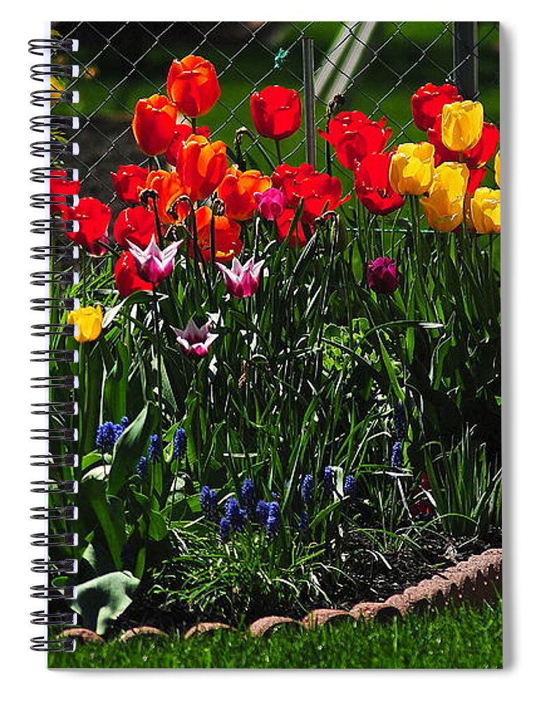 Flower Spiral Notebook featuring the photograph Flower Garden #1 by Frozen in Time Fine Art Photography