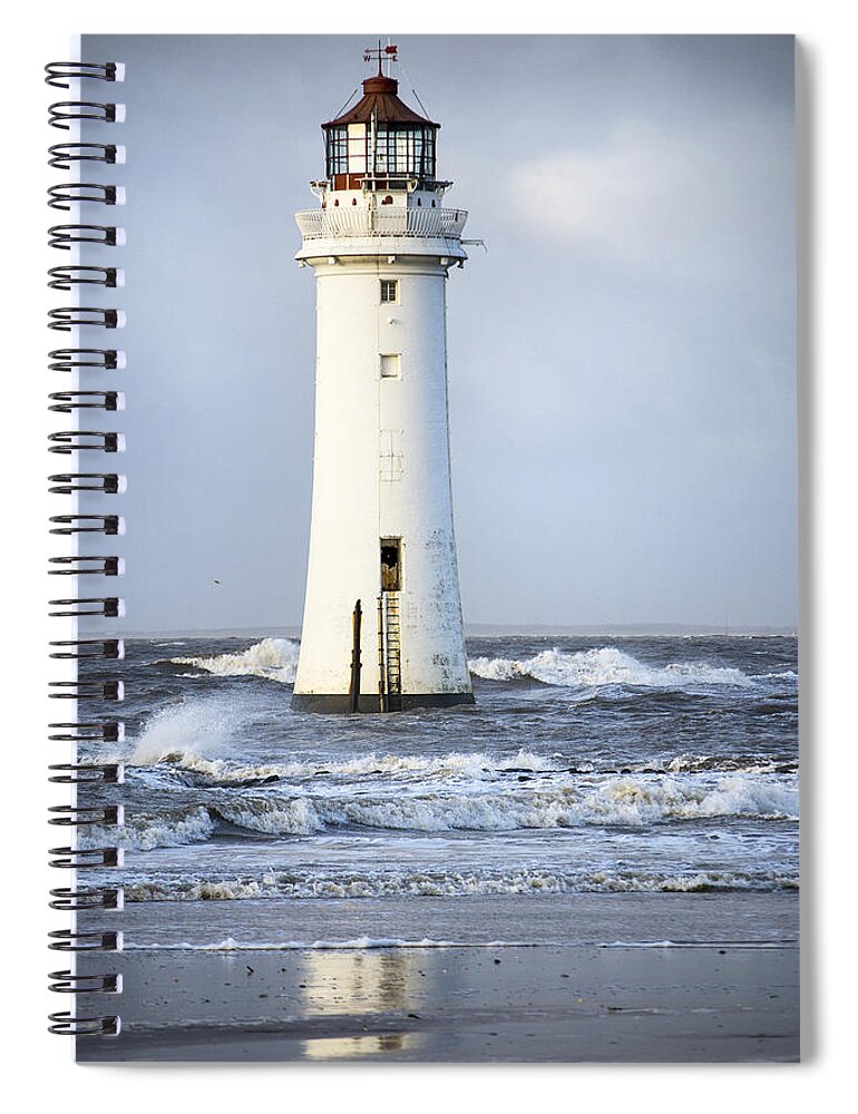 Storm Spiral Notebook featuring the photograph Fort Perch Lighthouse by Spikey Mouse Photography