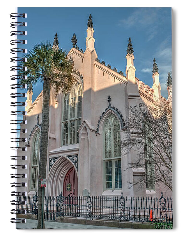 The Huguenot Church Spiral Notebook featuring the photograph French Huguenot Church by Dale Powell