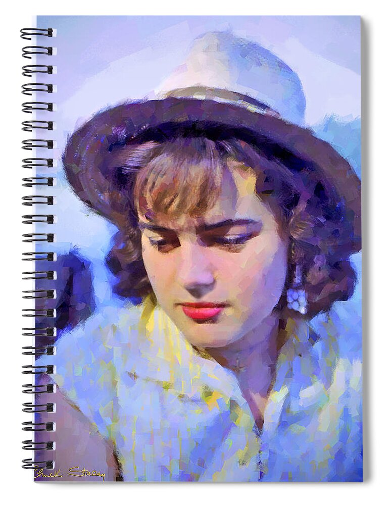 Travel Spiral Notebook featuring the photograph German Girl on the Rhine by Chuck Staley