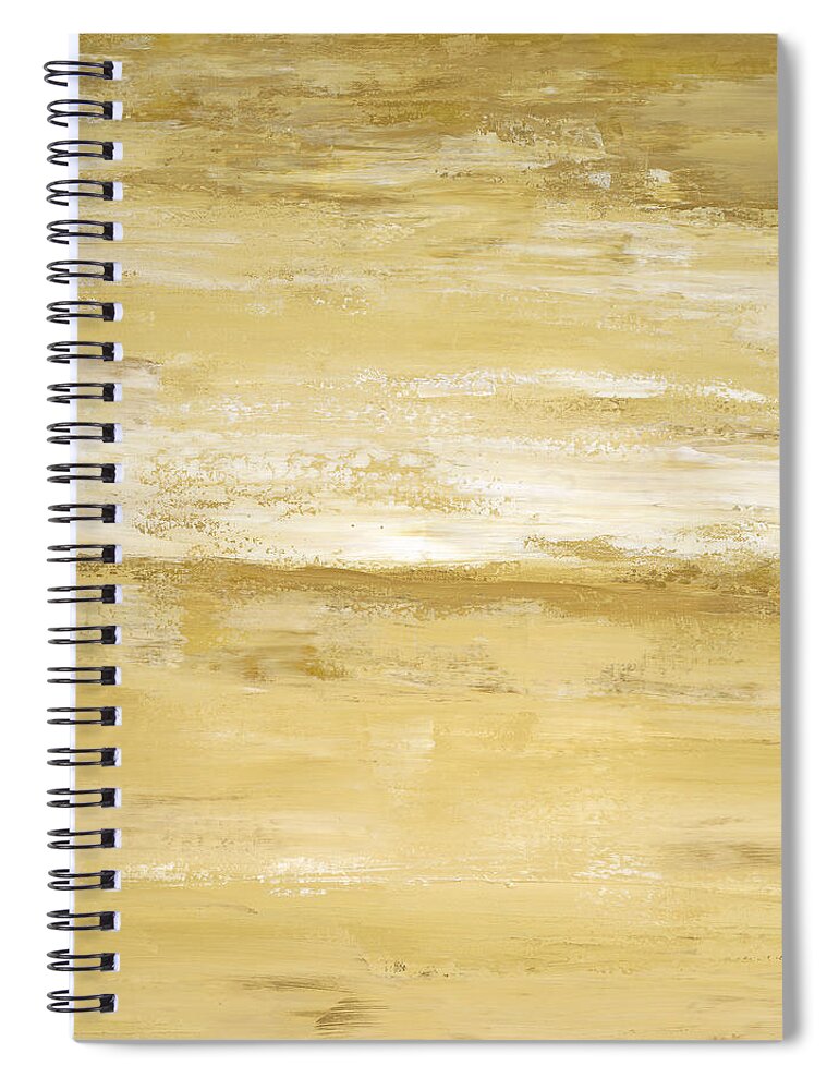 Abstract Spiral Notebook featuring the painting Golden Glow by Tamara Nelson
