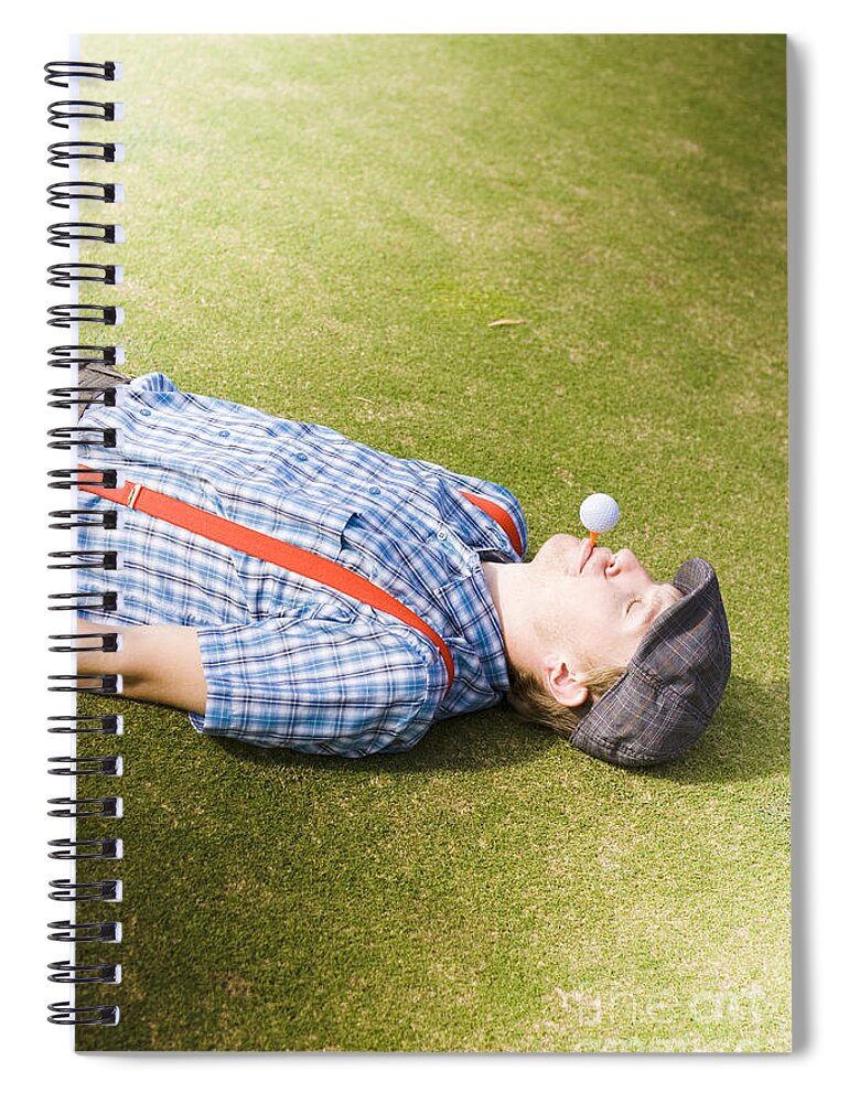 Tee Spiral Notebook featuring the photograph Golf Tee Off by Jorgo Photography