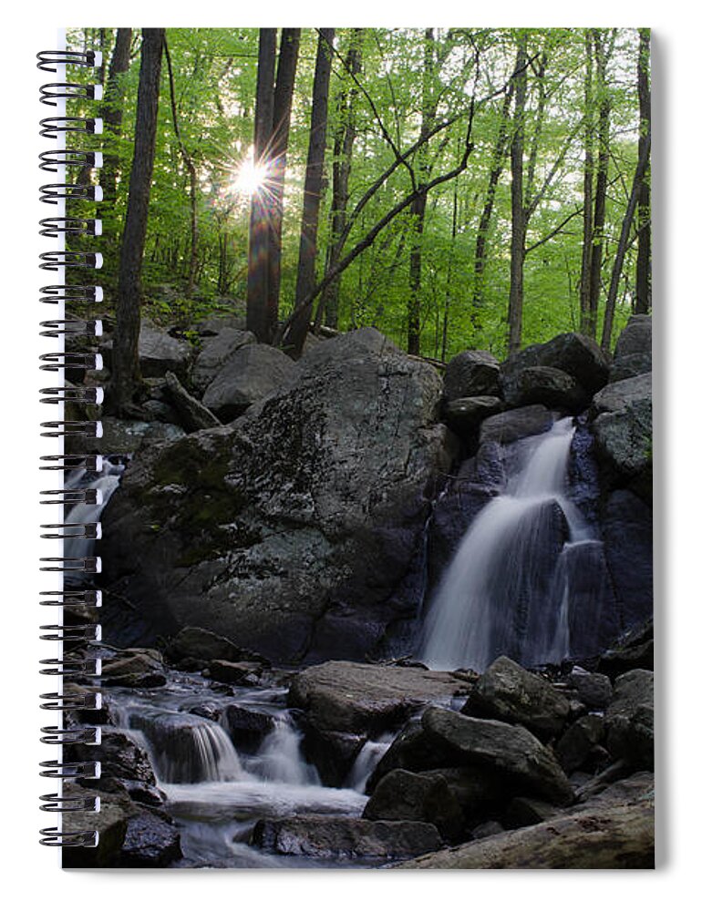 Landscape Spiral Notebook featuring the photograph Hacklebarney Waterfall by GeeLeesa Productions