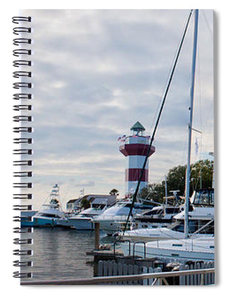 Hilton Head Spiral Notebook featuring the photograph Harbourtown Harbor #1 by Thomas Marchessault