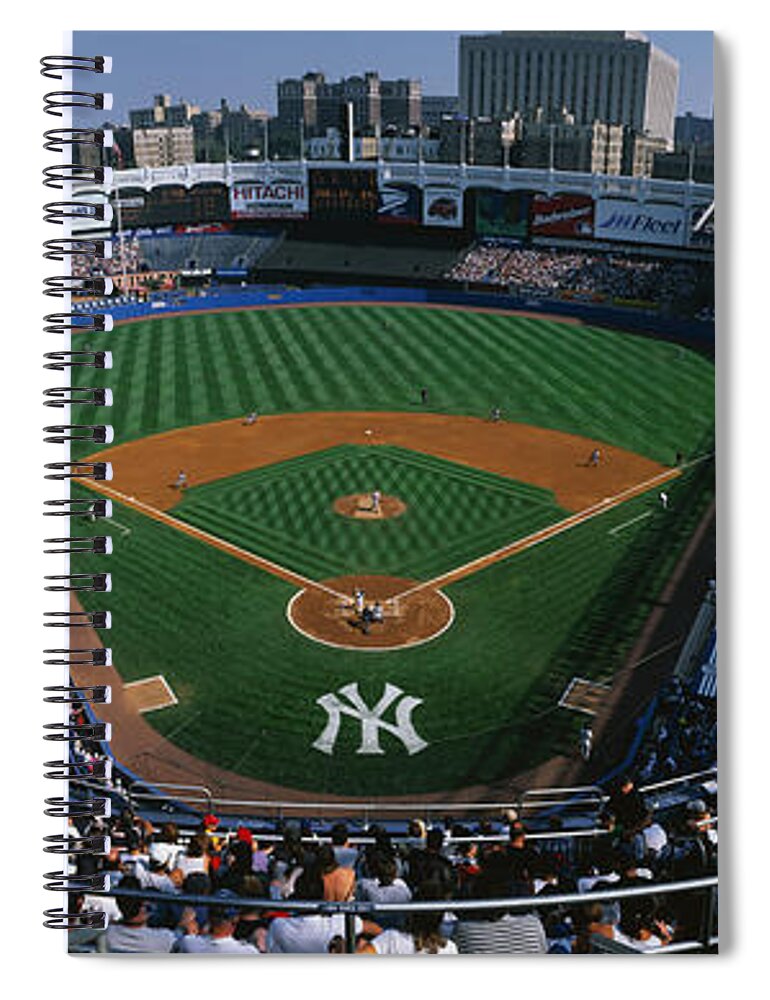 Photography Spiral Notebook featuring the photograph High Angle View Of A Baseball Stadium #1 by Panoramic Images