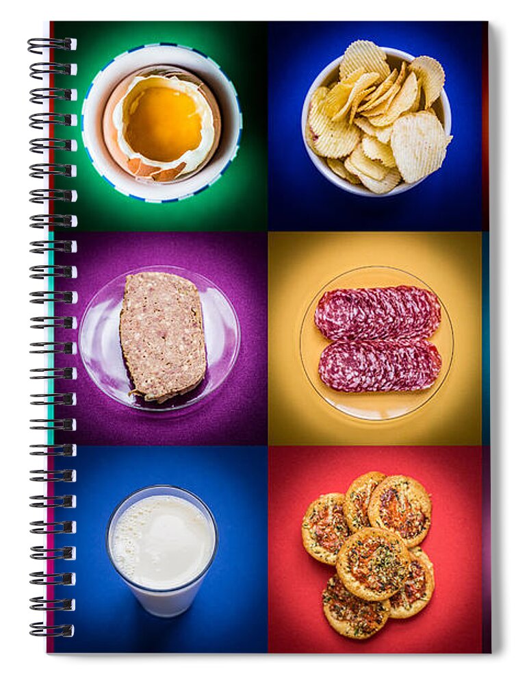 Arteriosclerosis Spiral Notebook featuring the photograph High Cholesterol Food #1 by Philippe Garo