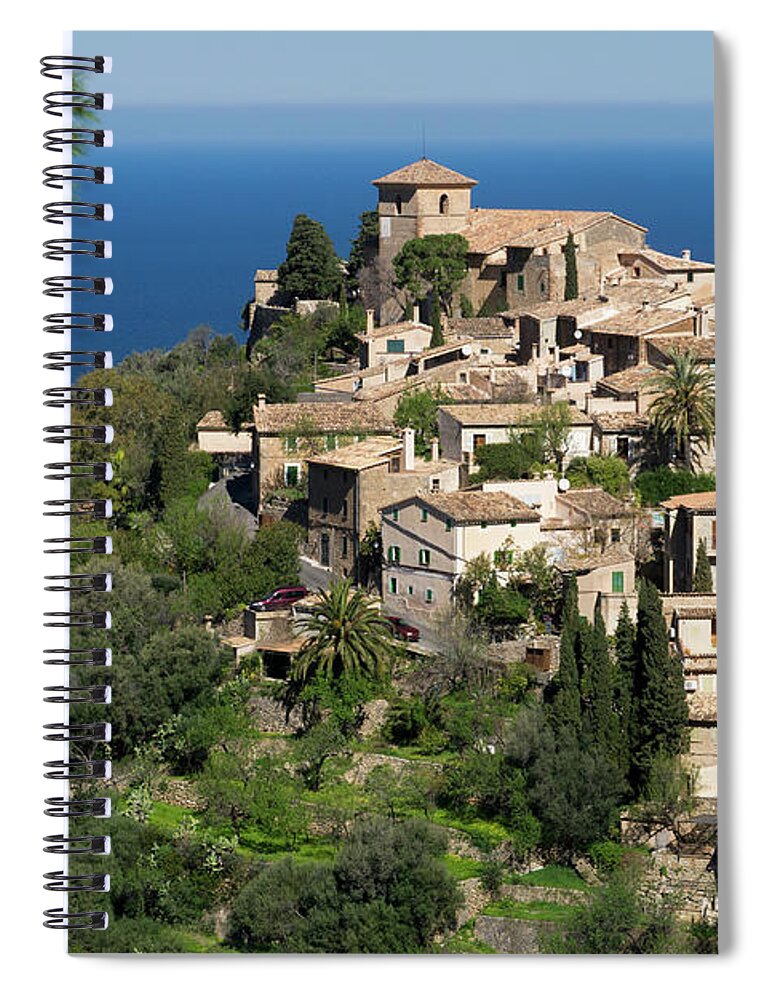 Scenics Spiral Notebook featuring the photograph Hilltop Village Of Deia, Mallorca, Spain by Travelpix Ltd