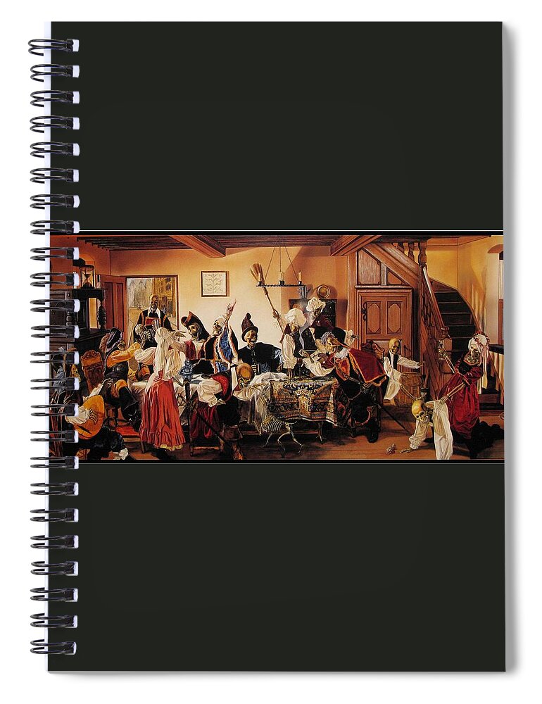 Whelan Art Spiral Notebook featuring the painting Holiday at Skeleton Inn by Patrick Whelan