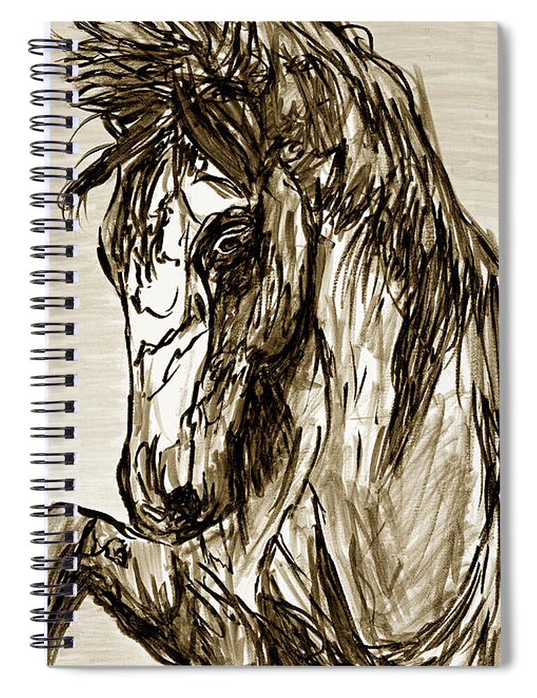 Texas Spiral Notebook featuring the photograph Horse Twins II by Erich Grant