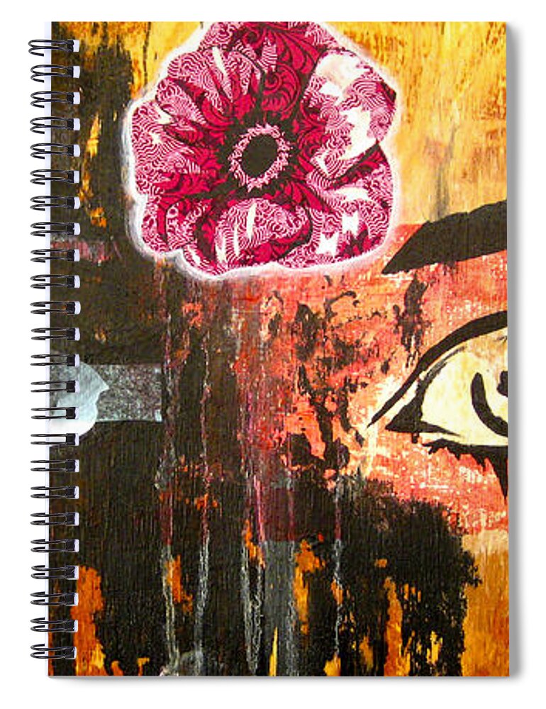 Audrey Hepburn Spiral Notebook featuring the painting It's Nice To Know You Work Alone by Bobby Zeik
