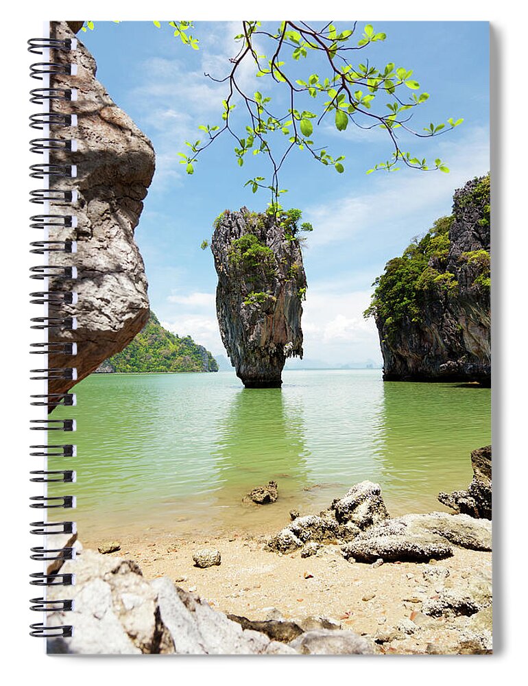 Andaman Sea Spiral Notebook featuring the photograph James Bond Island, Thailand #1 by Ivanmateev