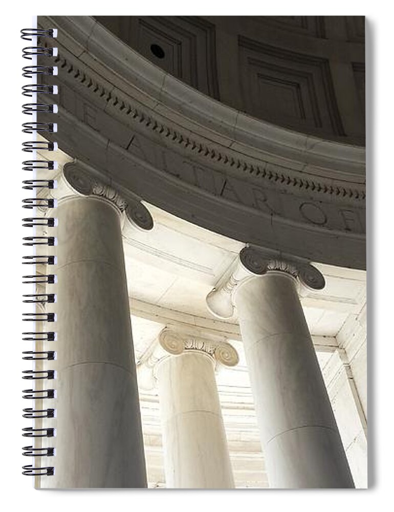 Declaration Of Independence Spiral Notebook featuring the photograph Jefferson Memorial Architecture #2 by Kenny Glover