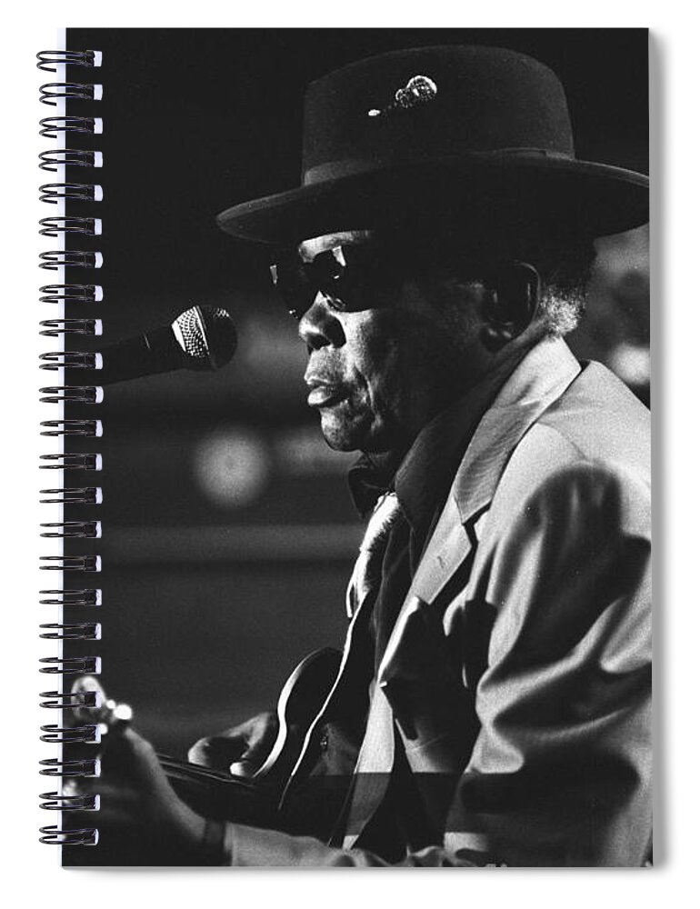 Blues Singer Spiral Notebook featuring the photograph John Lee Hooker #2 by Concert Photos