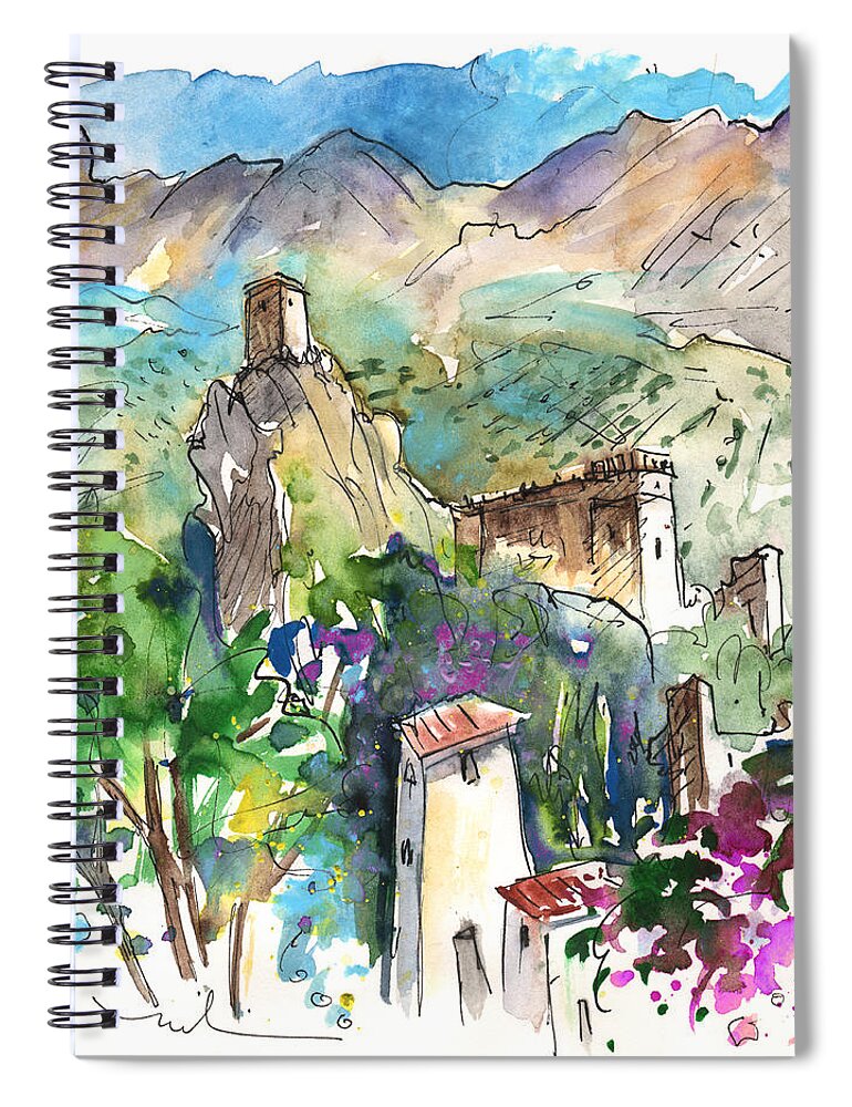 Travel Spiral Notebook featuring the painting La Iruela 02 #1 by Miki De Goodaboom