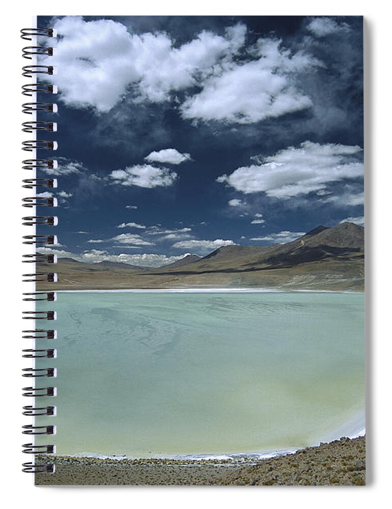 Feb0514 Spiral Notebook featuring the photograph Laguna Canapa Potosi District Altiplano #1 by Tui De Roy