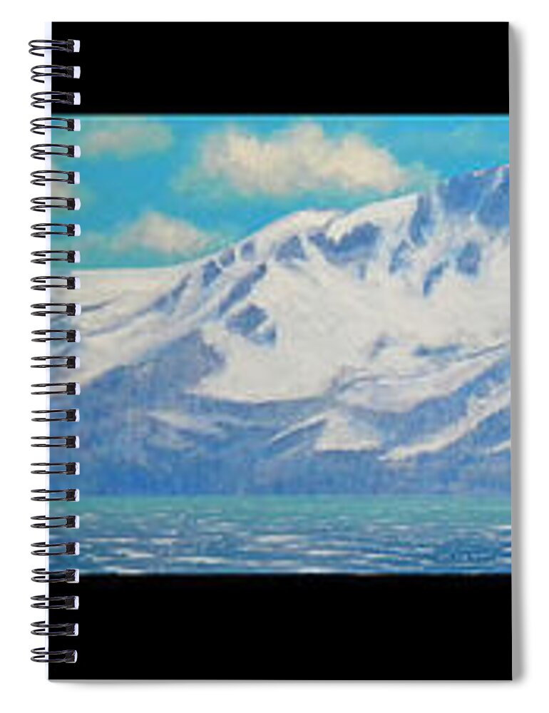 Lake Tahoe Spiral Notebook featuring the painting Lake Tahoe After the Storm Triptych #1 by Frank Wilson