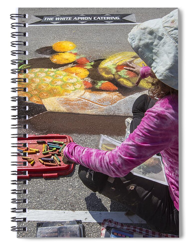 Florida Spiral Notebook featuring the photograph Lake Worth Street Painting Festival #1 by Debra and Dave Vanderlaan
