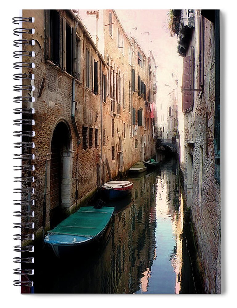 L'aqua Magica Spiral Notebook featuring the photograph L'Aqua Magica #1 by Micki Findlay