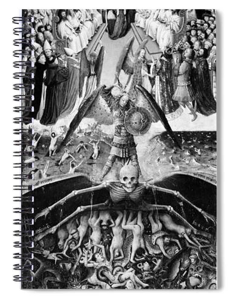 15th Century Spiral Notebook featuring the painting Last Judgment #1 by Granger