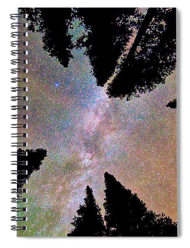 Milky Way Spiral Notebook featuring the photograph Looking Deep Into The Night #2 by James BO Insogna