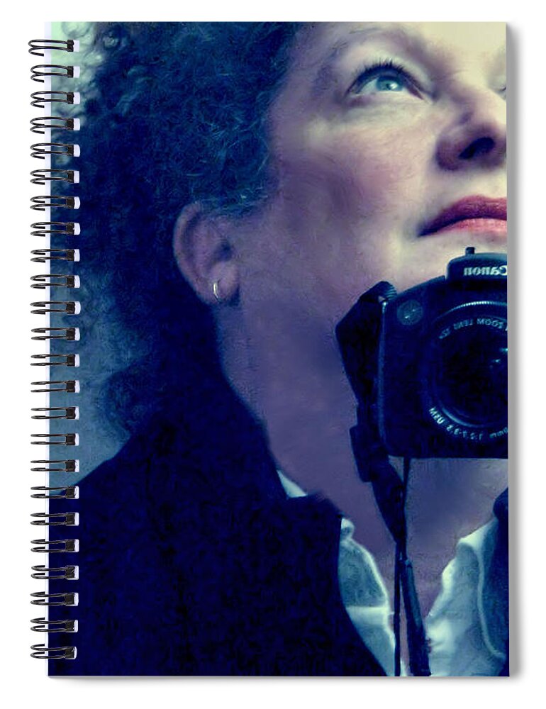 Self-portrait Spiral Notebook featuring the photograph Looking Up #1 by Rory Siegel