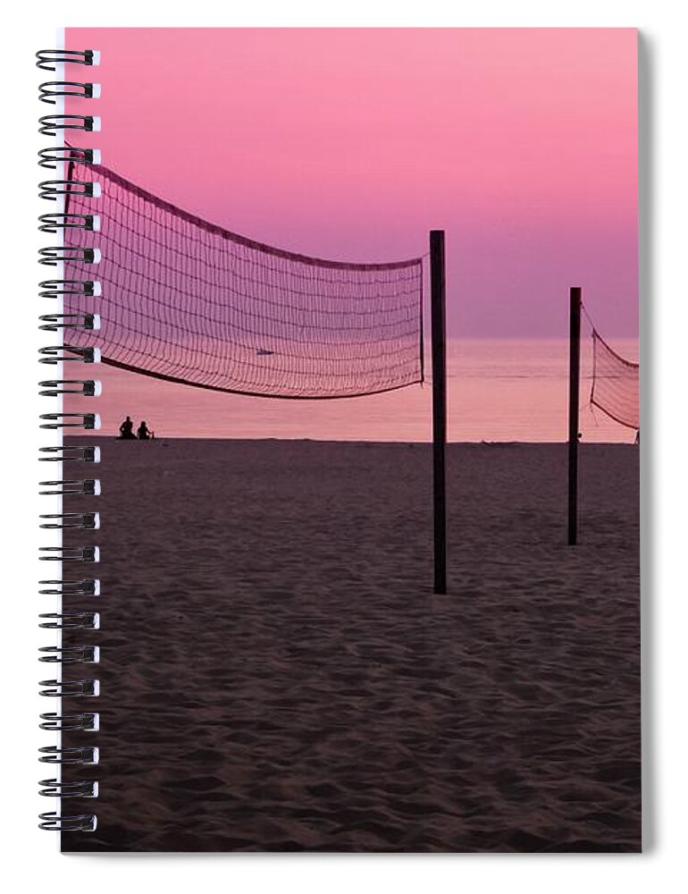 Ludington Spiral Notebook featuring the photograph Ludington Beach Sunset  #1 by Lars Lentz