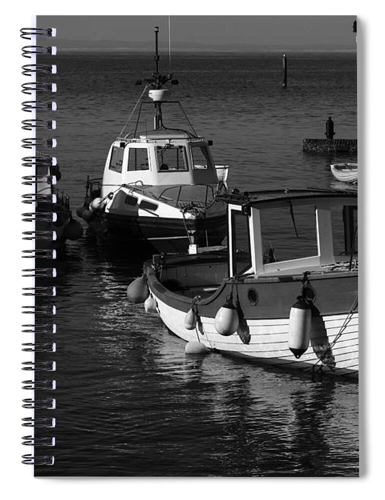 Lynmouth Spiral Notebook featuring the photograph Lynmouth Harbour in Devon #1 by Louise Heusinkveld