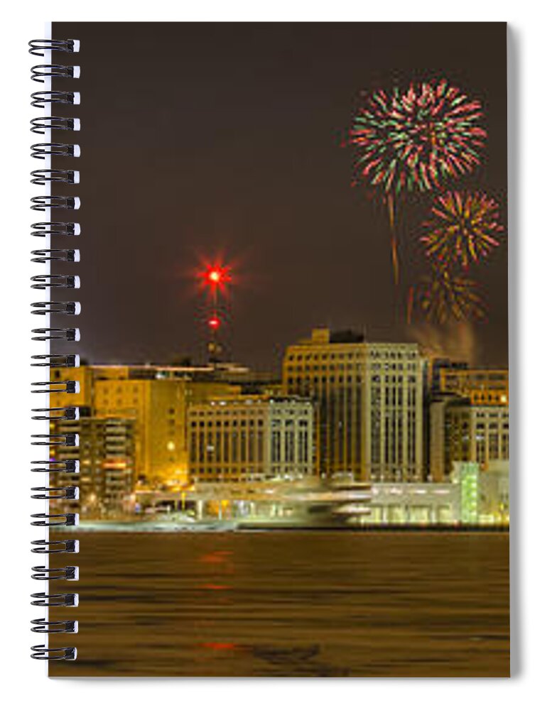 Capitol Spiral Notebook featuring the photograph Madison New Years Eve by Steven Ralser