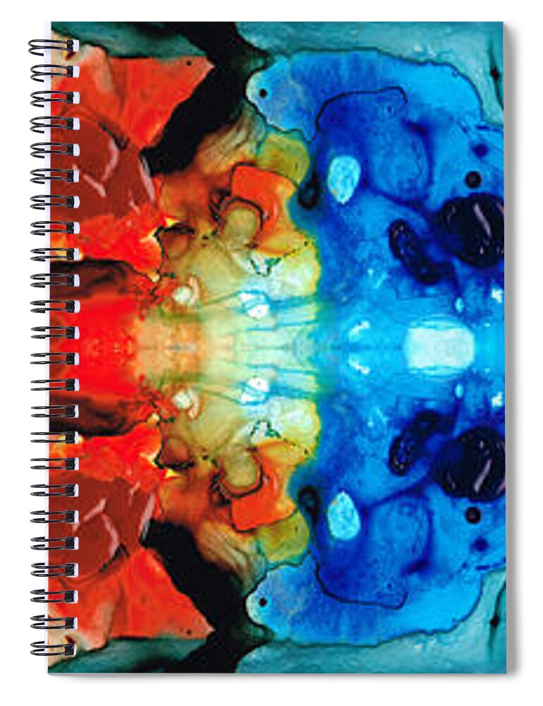 Abstract Spiral Notebook featuring the painting Magic Mirror - Abstract Art By Sharon Cummings by Sharon Cummings