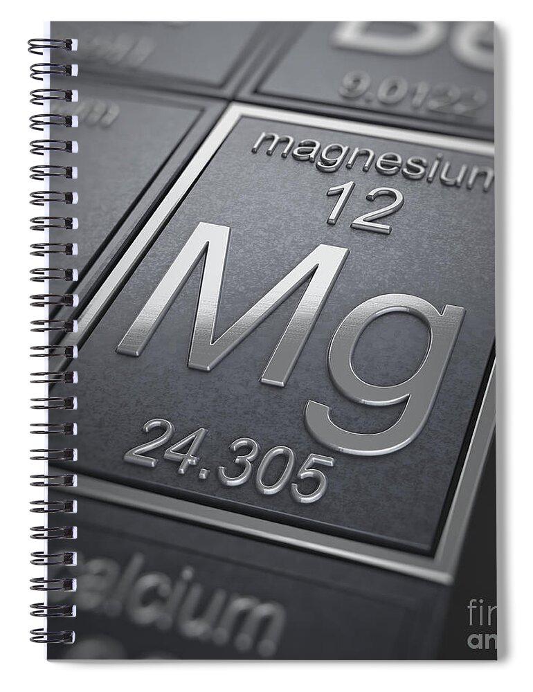 Magnesium Spiral Notebook featuring the photograph Magnesium Chemical Element #1 by Science Picture Co
