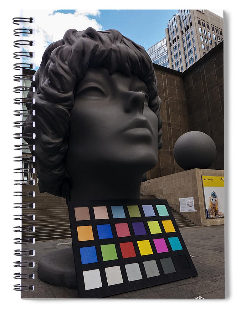 Mca Spiral Notebook featuring the photograph MCA Chicago Plaza Project #1 by Frank Winters