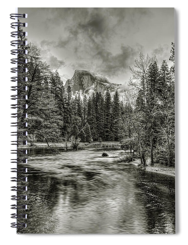 Landscape Spiral Notebook featuring the photograph Ascending Clouds Toned by Maria Coulson