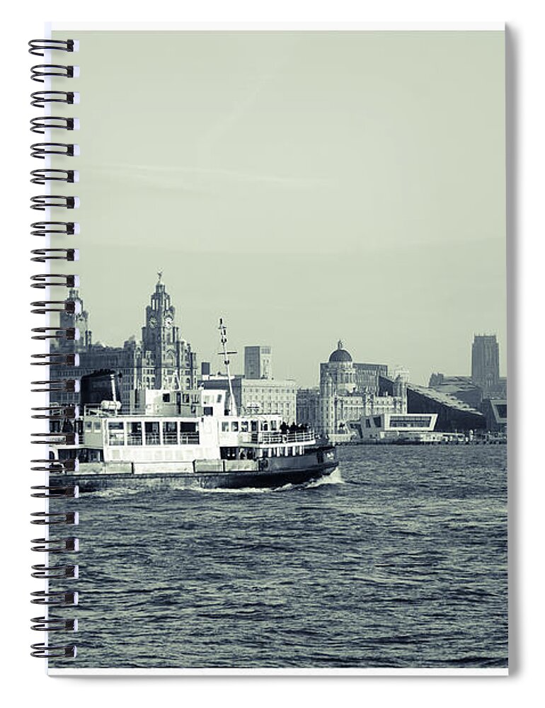 Liverpool Museum Spiral Notebook featuring the photograph Mersey Ferry by Spikey Mouse Photography