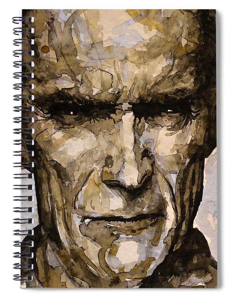 Clint Eastwood Spiral Notebook featuring the painting Million Dollar Baby #1 by Laur Iduc