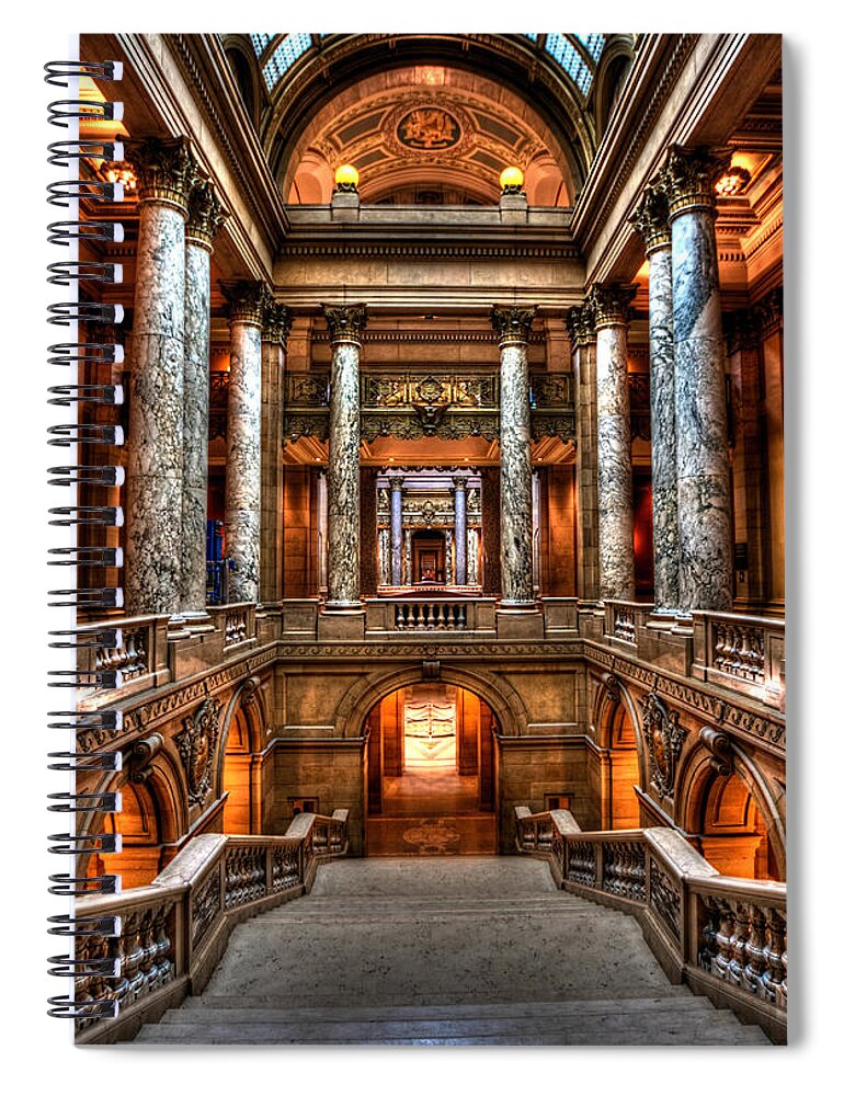 Minnesota State Capitol Spiral Notebook featuring the photograph Minnesota State Capitol St Paul #1 by Amanda Stadther