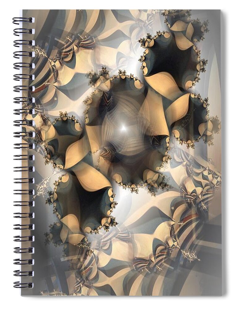 Abstract Spiral Notebook featuring the digital art Misty #1 by Ronald Bissett
