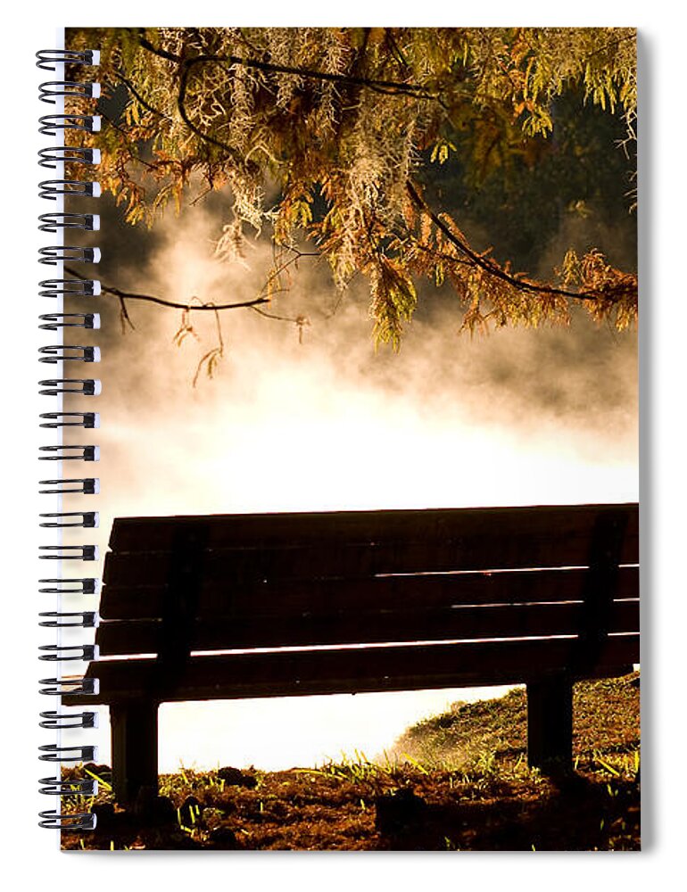 Alexander Springs Spiral Notebook featuring the photograph Morning Mist at the Spring #1 by Stefan Mazzola