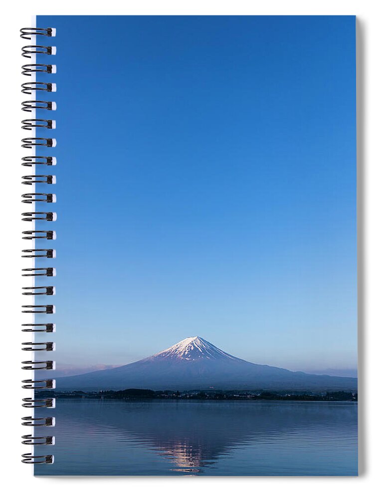 Tranquility Spiral Notebook featuring the photograph Mt. Fuji Reflected In Lake, Kawaguchiko #1 by Ultra.f