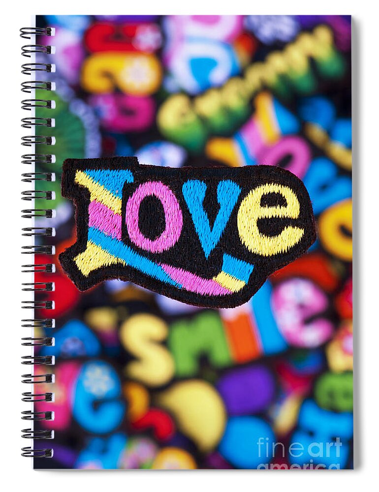 Embroidery Spiral Notebook featuring the photograph Multicoloured Love by Tim Gainey